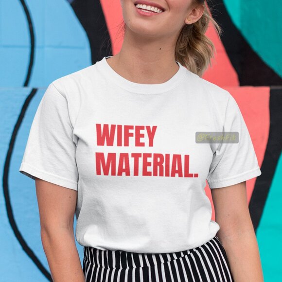Tops - 🆕Wifey Material White T-Shirt Graphic Tee